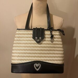 Black and Cream Western Style Tote Bag